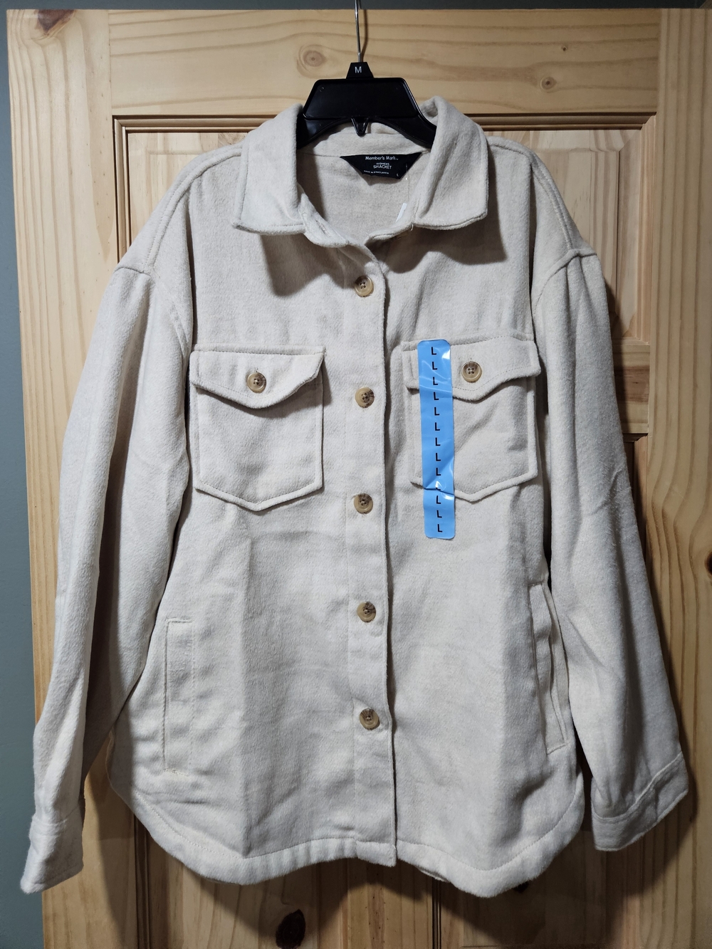 Women's Cream Utility Shacket Jacket